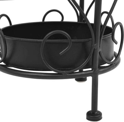 vidaXL Regenschirmständer Vintage-Stil Metall 26 x 46 cm Schwarz