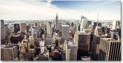 Produktbild von Tulup® Leinwandbild - 140x70 cm - Wandkunst - Drucke auf Leinwand - Leinwanddruck - Sehenswürdigkeiten & Architektur - Blau - New York