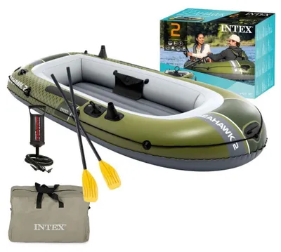 Produktbild von Intex Schlauchboot Sport Seahawk 2 Set Paddel Pumpe 2 Personen 236cm x 114cm x 41cm 66332NP