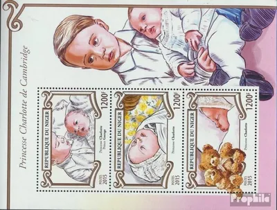 Produktbild von Briefmarken Niger 2015 Mi 3618-3620 Kleinbogen (kompl. Ausg.) postfrisch Prinzessin Charlotte