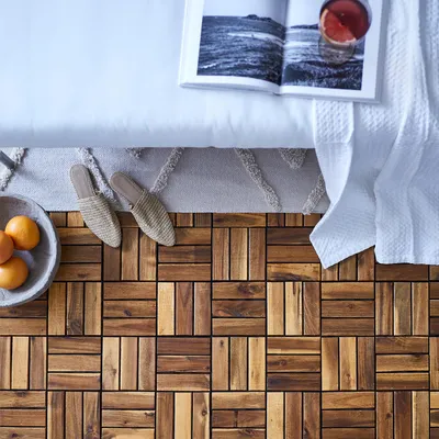 Produktbild von home24 Terrassenfliese - 33er-Set - Akazie Massiv