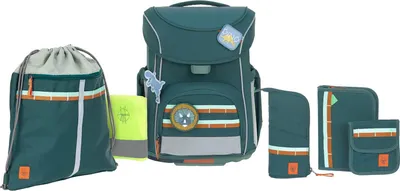 Produktbild von Lässig Schulranzen Set 7-teilig, Slim Unique dark green