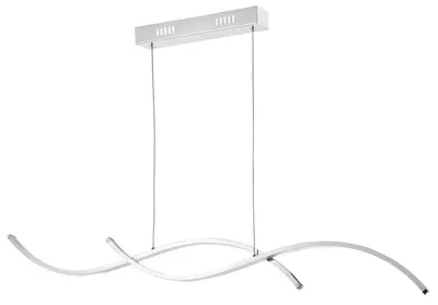 Image de Suspension LED Casa Padrino, design moderne, couleur argent, 100 x H. 9,7 cm