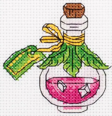 Produktbild von Klart Kreuzstich Set "Trankflasche", Zählmuster, 9,5x10cm