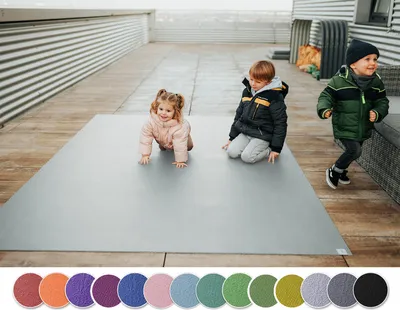 Obrázok produktu pre Vonkajšia podložka Krabbelunterlage SanoSoft " Germany" - Öko-Tex 100 180x700 cm Hellgrau