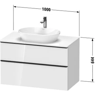Produktbild von Duravit DE4968004550000 DN KWTU WH 1000x550x664 Az 1 Ei mr Mt