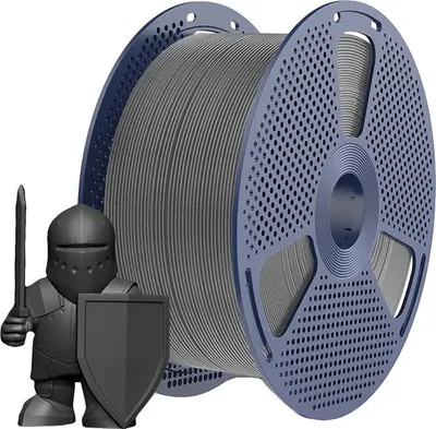 Image de filament pour imprimante 3D, bien enroulé, compatible avec la plupart des imprimantes FDM, PETG gris 5KG