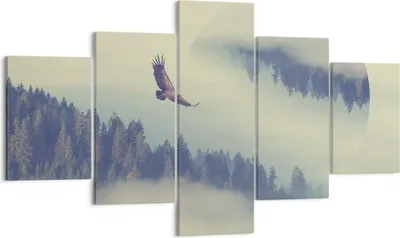 Produktbild von Bild auf Leinwand - Leinwandbild - Vogel Natur Wald - 125x70cm - Wand Bild - Wanddeko - Wandbilder - Leinwanddruck - Bilder - Kunstdruck - Wanddekoration - Leinwand bilder - Wandkunst - EA125x70-3853
