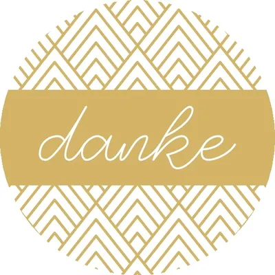Produktbild von Dekorative Dankesaufkleber Zickzack – 10 selbstklebende Sticker