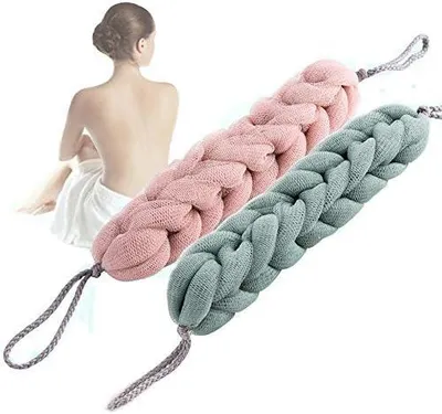 Produktbild von 3-teiliges Badeschwamm-Set mit Duschschwämmen, Rückenschrubber, Seifenschwamm und Massageschwamm