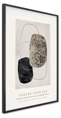 Zdjęcie produktu dla STYLER Obraz na ścianę 60x90 cm w ramie MDF motyw harmonii i spokoju dekoracja do salonu sypialni biura nowoczesny POSTER YOUR ZEN