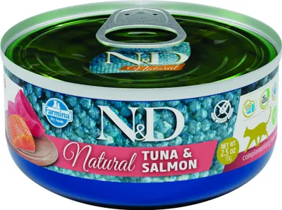 Productafbeelding van Konzerva N&D Kattenvoer, Natuurlijk, Tonijn & Zalm, 70g