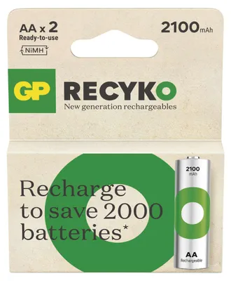Nabíjecí baterie GP ReCyko 2100 AA (HR6), 2 ks