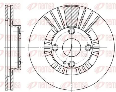 Produktbild von 2x REMSA Bremsscheibe 6812.10 vorne für VW Golf V Schrägheck (1K1) GOLF VI (5K1)