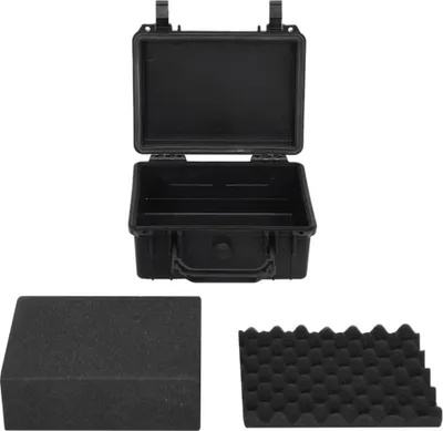 Zdjęcie produktu dla vidaXL Przenośna walizka transportowa czarna 24x19x11 cm PP