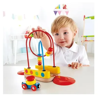 Produktbild von Hape Schienenelement mit Regenbogen-Perlenlabyrinth E3811