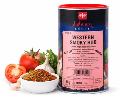 Obrázek produktu pro Řepka – kořenící směs Western Smoky Rub, plechovka 800 g