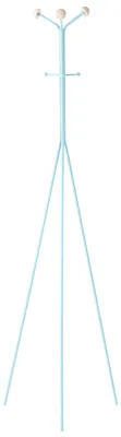 Produktbild von BELIANI Kleiderständer Hellblau Metall 176 cm Hoch Dreibein Freistehend mit 6 Haken Modern Industrie Design Flur Garderobe Schlafzimmer Ausstattung