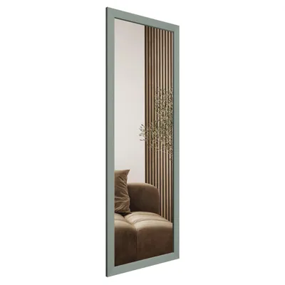 Obrázek produktu pro Zrcadlo na zeď STYLER KIRUNA, 47x127 cm, zelené, obdélníkové, rám z MDF. Vhodné do chodby, ložnice, koupelny. Zrcadlo na celé tělo, moderní, dekorativní