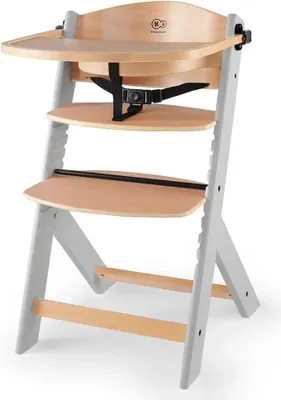 Image de Kinderkraft Enock Chaise pour enfant Chaise pour enfant évolutive Gris Naturel Bois
