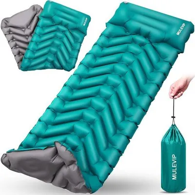 Produktbild von Famanu Campingmatratze selbstaufblasend ultraleicht mit Fußpumpkissen - wasserfest und faltbar