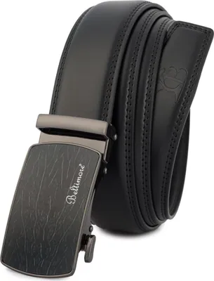 Produktbild von Beltimore Herren Ledergürtel Echtleder Automatikschließe 110 cm 3,5 cm Schwarz