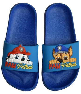 Produktbild von Paw Patrol Badelatschen für Jungen - Chase und Marshall Kinder Badeschlappen Schlappen Badesandalen rutschfest Blau 25-26