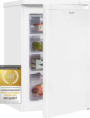 Produktbild von Exquisit Gefrierschrank GS12-040E weiss | Standgerät | 84 l Volumen | Weiß