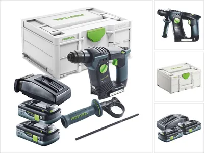 Image de Festool BHC 18-Basic Marteau perforateur sans fil 18 V 1,8 J SDS Plus Brushless + 2x batterie 4,0 Ah + chargeur + Systainer