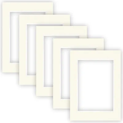 Obrázok produktu pre nielsen Conservation passe-partout 1,5 mm, sada 5 kusov, vonkajší formát 13x18 cm pre obrázky 9x13 cm, slonovinová kosť, krémová, biela, hladká