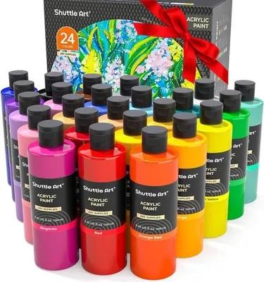 Immagine prodotto di Set di colori acrilici - Colori acrilici altamente pigmentati - adatti agli artisti - 24 pezzi - 250 ml