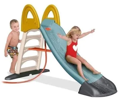 Image de Toboggan FEBER Casual Super 190, 190 cm de Glisse, Système à Eau, 3-8 Ans, Max 30 kg