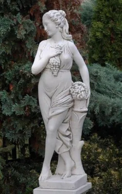 Immagine prodotto di Casa Padrino scultura da giardino in stile liberty donna grigia h. 140 cm - Elegante figura in pietra per la decorazione del giardino - Accessori da giardino barocchi e liberty