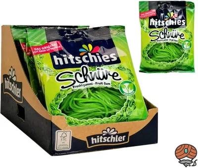 Produktbild von Hitschies Schnüre Apfel, Fruchtgummi, Box 15x 125g