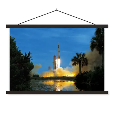 Produktbild von MuchoWow® Textilposter Törichter Start des Space Shuttle 150x100 cm mit schwarzem Rahmen - Schlafzimmer
