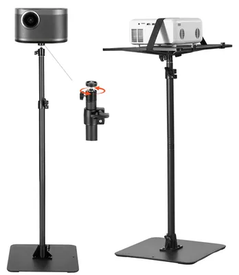 Obrázek produktu pro SucceBuy, výškově nastavitelný stojan na projektor, 72-157 cm, otočná základna o 360°, podstavec na projektor, univerzální držák pro prezentace, venkovní promítání a další, rozměry 30 x 40 x 157 cm