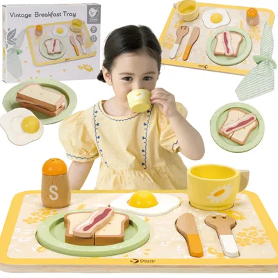 Immagine prodotto di CLASSIC WORLD Set da colazione in legno, 13 pezzi