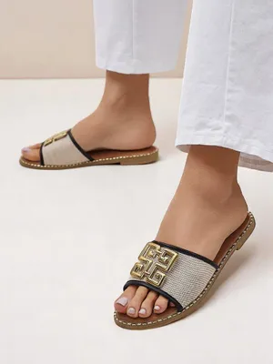 Produktbild von Royalfashion Damen-Slipper mit flacher Sohle Rorole, Größe 36