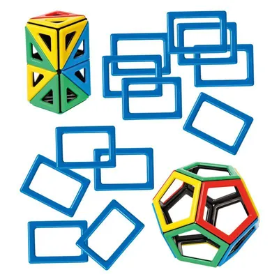 Produktbild von Magnetic Polydron 3D-Geometriebauteile Erweiterung 48 Teile