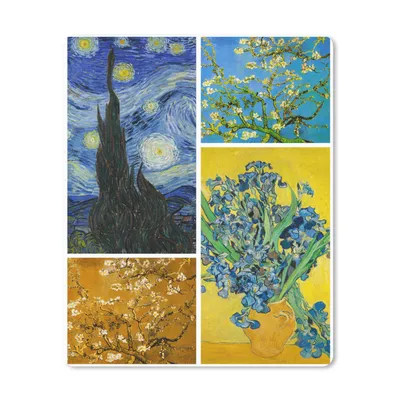 Produktbild von MuchoWow® Mauspad Mousepad Collage - Van Gogh - Sternennacht 30x40 cm - Mousepads - Maus Mat - Pad - Mausunterlage - Mausmatten