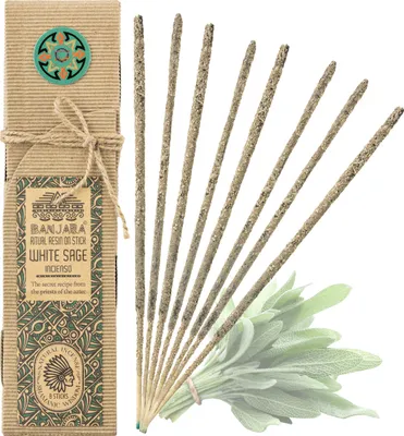 Produktbild von Räucherstäbchen Weißer Salbei Harz natürlich duftend Meditation Original Banjara