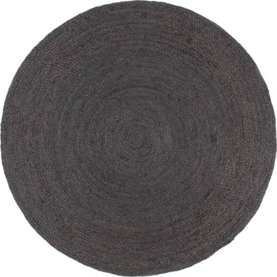 Produktbild von "im Angebot" Teppich Handgefertigt Jute Rund 240 cm Dunkelgrau - Designerteppiche CC15444