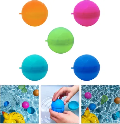SUATK Wiederverwendbare Wasserbomben - 12 Stück, Magnetisch Selbstschließend Aus Silikon, Für Sommer & Wasserschlachten