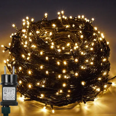 Produktbild von 100M Lichterketten Warmweiß Led Lichterkette Innen Mit Timer, 8 Modi Weihnachtsbeleuchtung Weihnachtsbaum Garten Balkon Party Deko