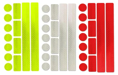 Produktbild von Reflektoren-Set bestehend aus 3 Stück, geeignet für Fahrräder, Kinderwagen und Rucksäcke