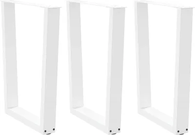 Produktbild von Esstisch Beine V-Form 3 Stück Weiß 70x(72-73,3) cm Stahl