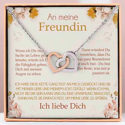 Produktbild von An meine Freundin - Verbundene-Herzen-Halskette für Damen - CELESTE_HEARTS
