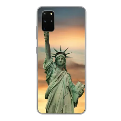 Produktbild von MuchoWow® Handyhülle Schutzhülle Hülle für Samsung Galaxy S20 Plus New York - Freiheitsstatue - Sonnenuntergang Silikon Softcase Handy Hülle - Hartschale