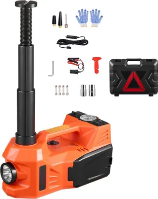 Produktbild von Elektrischer Wagenheber 5 Tonnen - Verstellbarer Wagenheber 11000 lbs - Wagenheber-Set mit Sicherheitshammer - autobedarf & Autoersatzteile