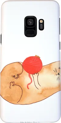 Produktbild von Mr. & Mrs. Panda Samsung Galaxy S9 Handyhülle Katze Wolle - Weiß - Geschenk, Putzig, Smartphone Hülle, Handy Schutzhülle, Cover, Haustier, Süß, Katzen, Cat